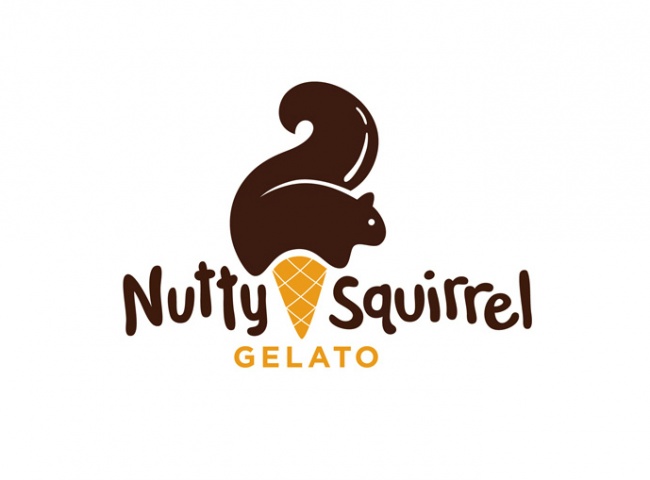 vicces logó Nutty Squirrel logó